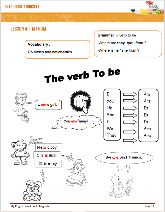 Description visuelle de My English Workbook 4th grade  2