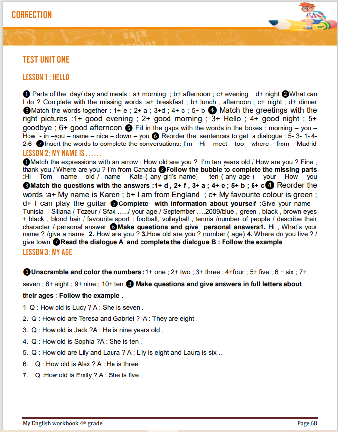 Description visuelle de My English Workbook 4th grade  4