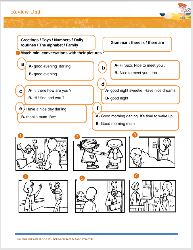 Description visuelle de My English workbook 5th grade 4