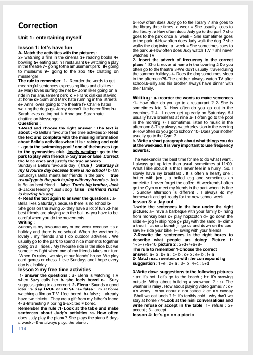 Description visuelle de My English workbook 6th grade  4