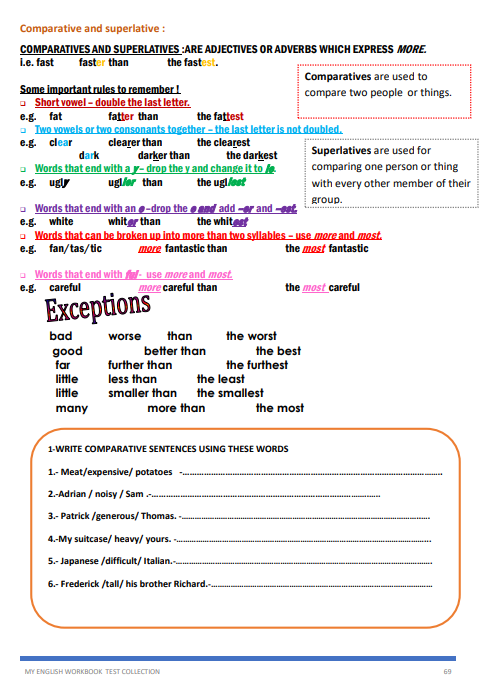 Description visuelle de My English Workbook 6th grade exams  4