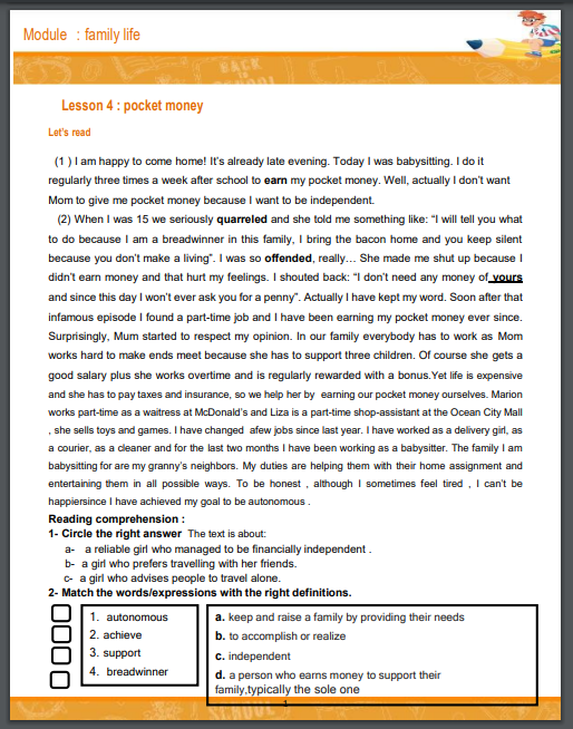 Description visuelle de My English Workbook  2