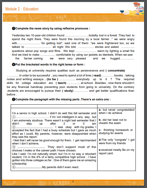Description visuelle de My English Workbook  3