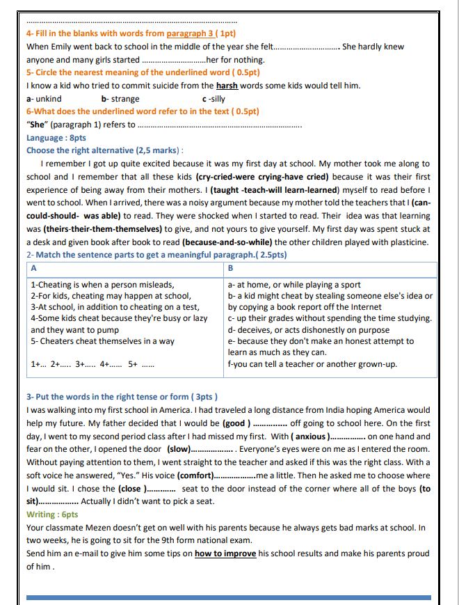 Description visuelle de My English workbook  2