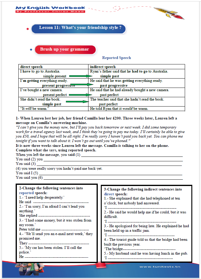 Description visuelle de My English Workbook 1st form 3