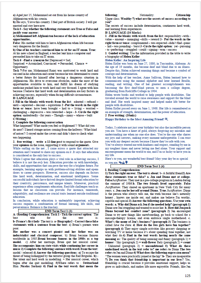 Description visuelle de My English Workbook 1st form 4