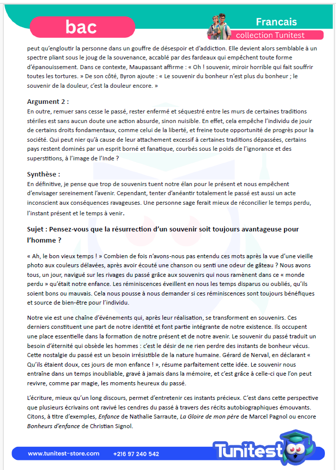 Description visuelle de mission bac  2